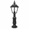 Klassisk trädgårdslampa N4 i gjutjärn med fyrkantig lykta