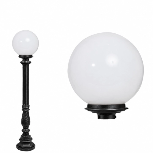 Gjutjärnslampa S1 med klot- 115, 120cm