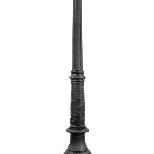 Gjutjärn lyktstolpe W5, koppar lykthus - 320cm